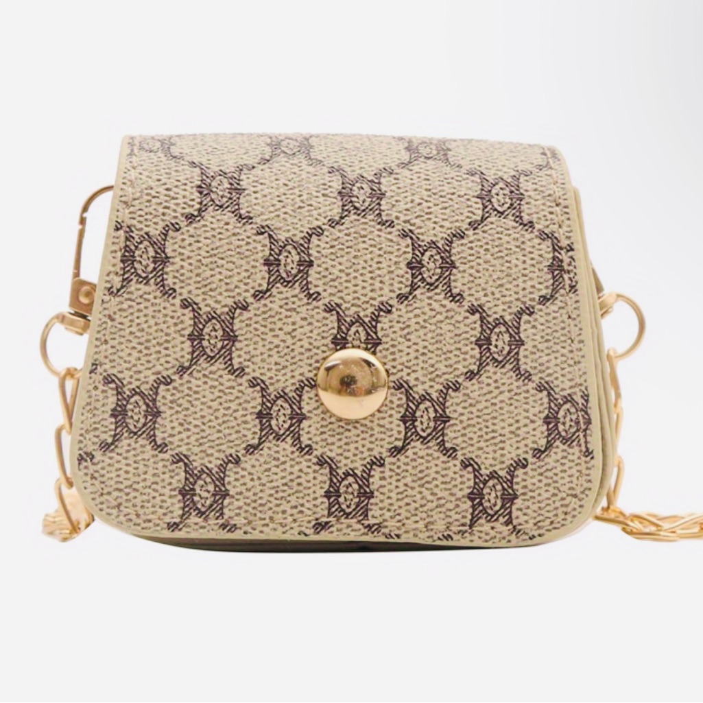 Fashion Brand Company Beige And Gold Baby Bag